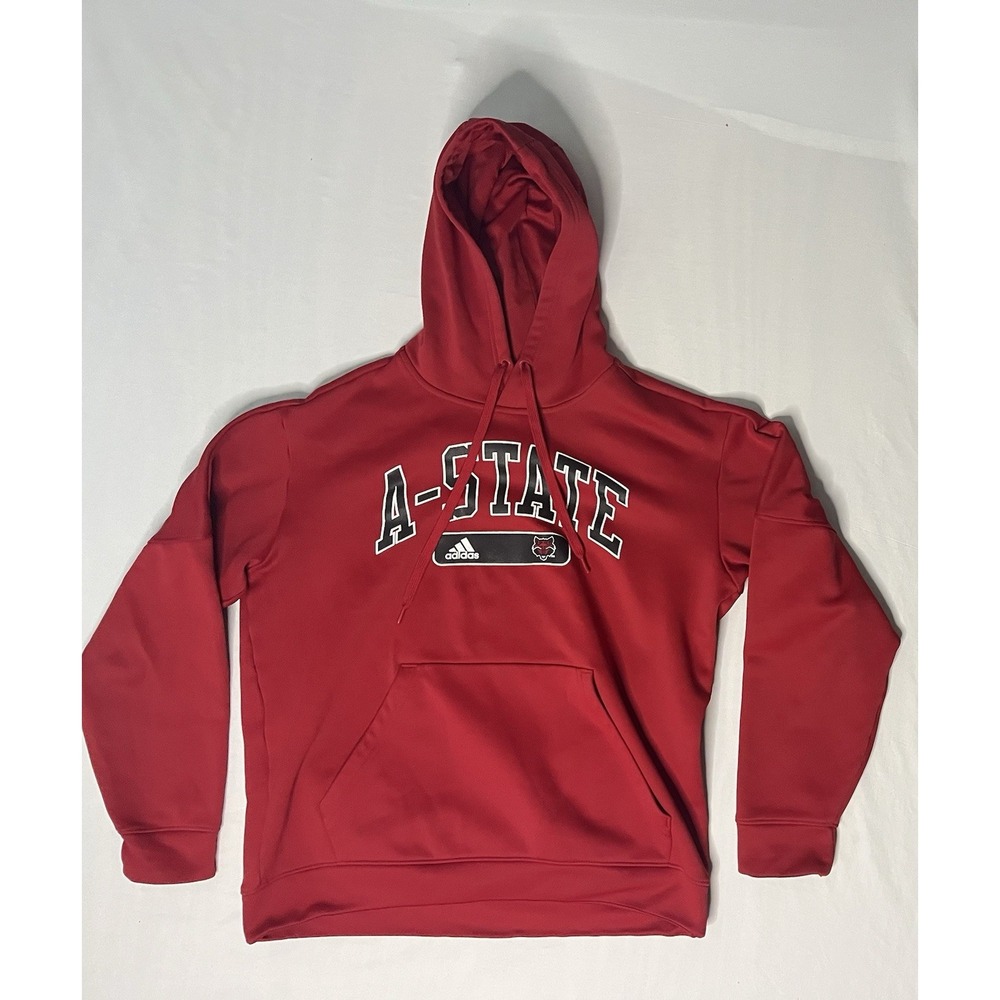 Adidas Arkansas State Red Wolves Pullover Hoodie Men's Size Large Red Football